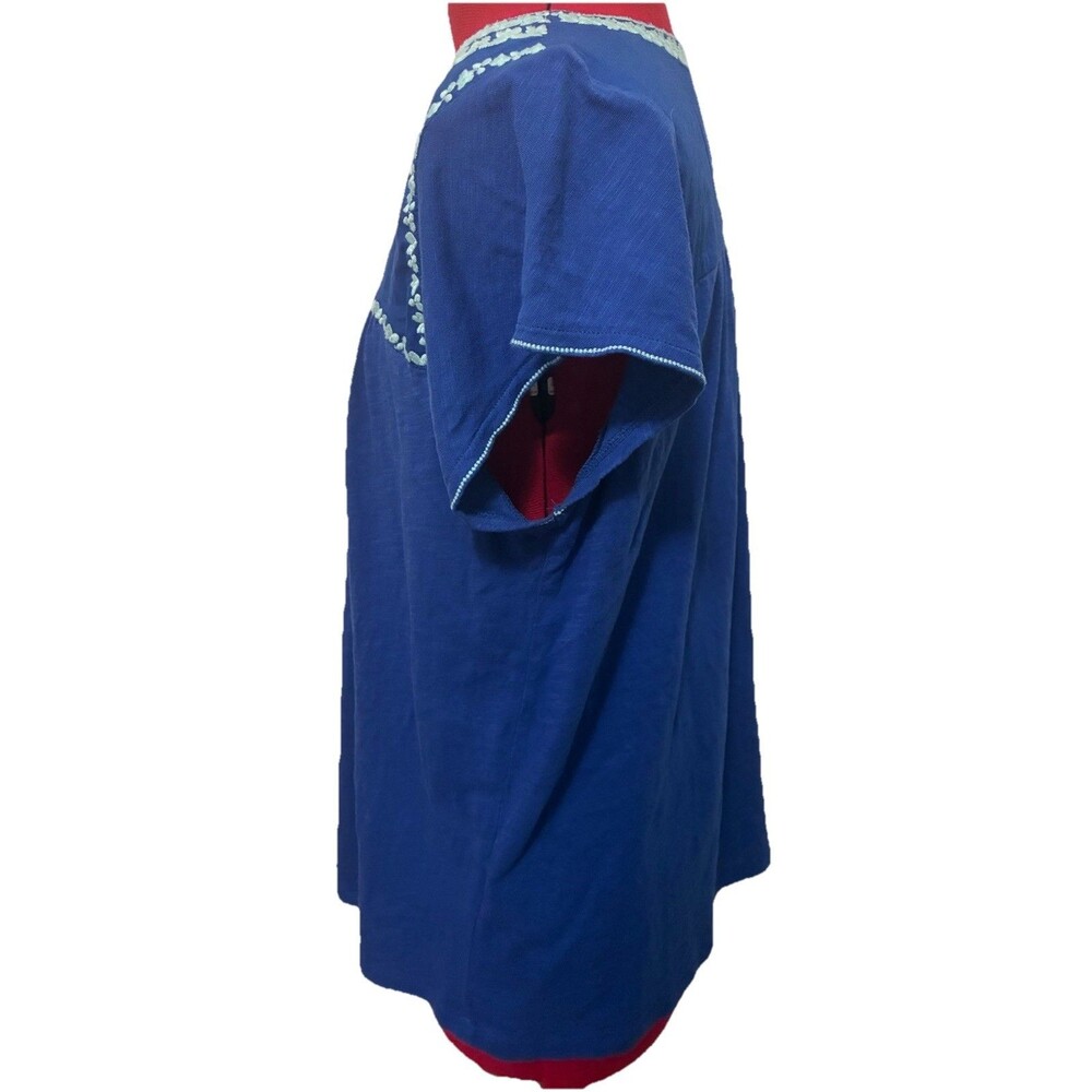 Boden Women’s Blue Embroidered Top Size 10 - Picture 3 of 6